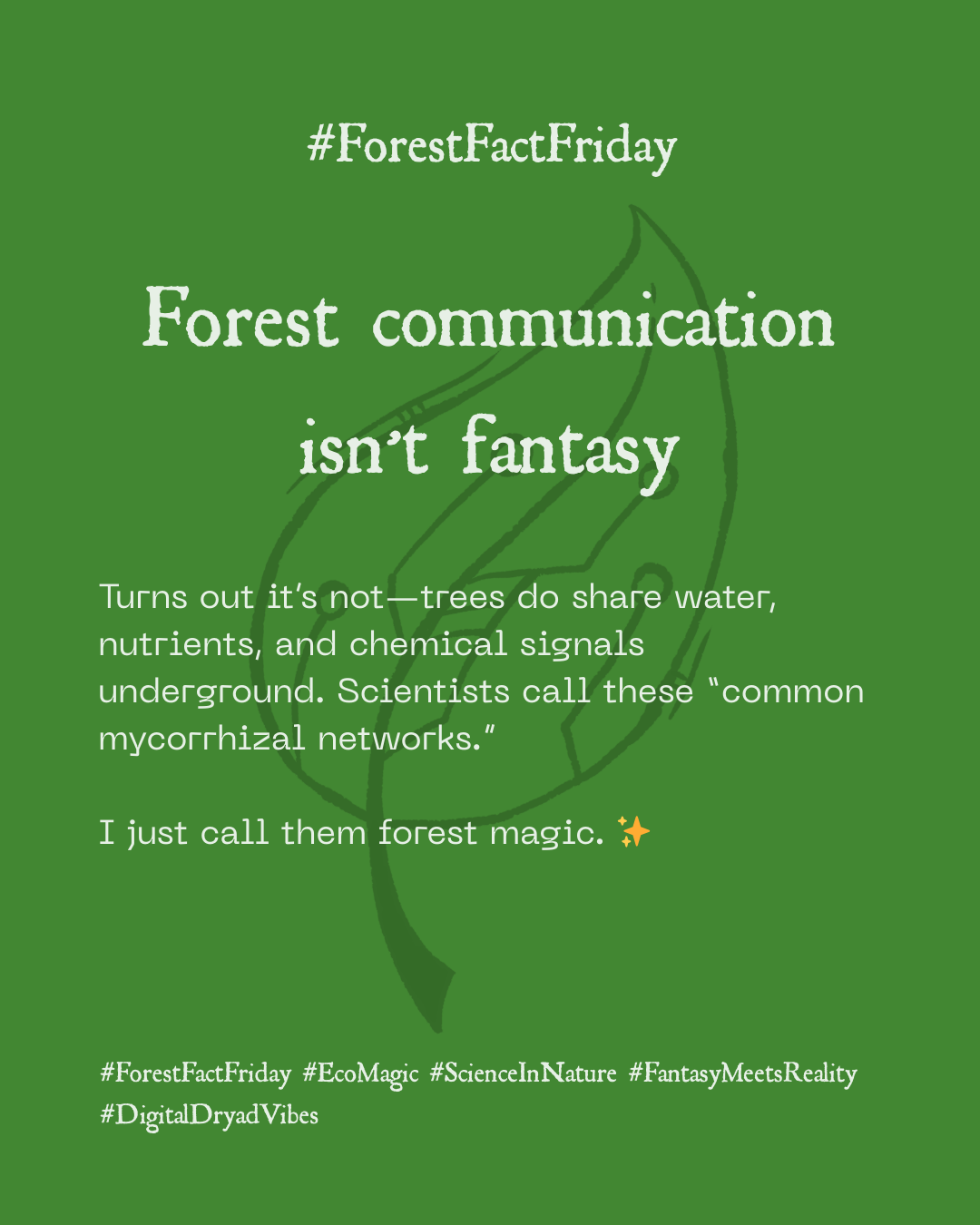 Forest Communication Isn't Fantasy